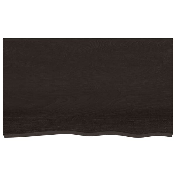 vidaXL Bathroom Countertop Dark Brown 39.4 x 23.6 x (0.8-1.6) " Treated Solid Wood