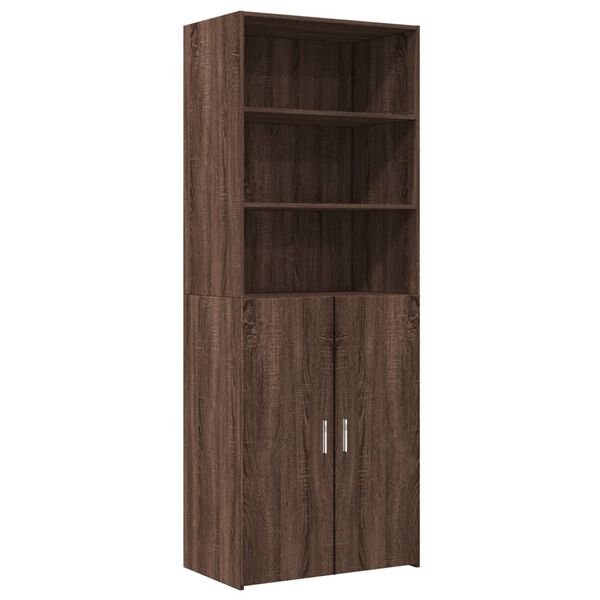 vidaXL Highboard Brown Oak Engineered Wood Large Highboard Rectangular