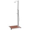 vidaXL Outdoor Shower with Tray WPC Stainless Steel
