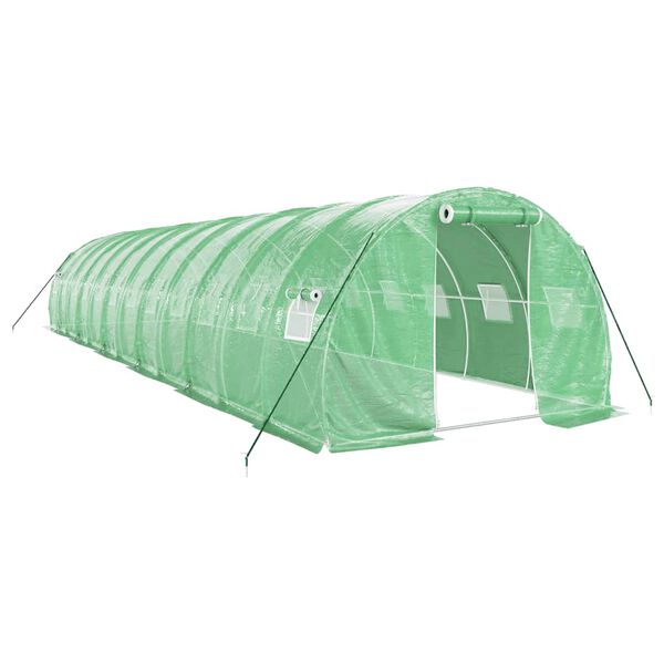 vidaXL Greenhouse Green Polyethylene (PE) and galvanized steel Large