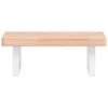 vidaXL Basin Shelf White, Beech Solid Beech Wood, Steel