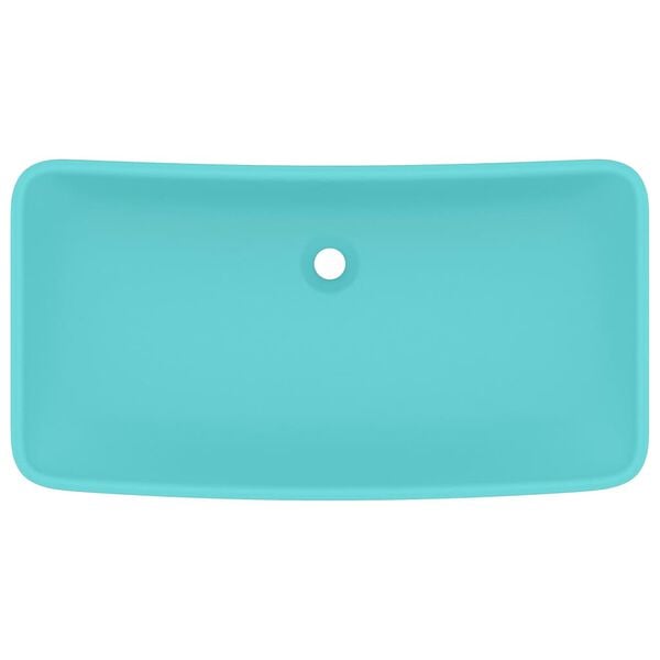 vidaXL Luxury Basin Rectangular Matt Light Green 28.0x15.0" Ceramic