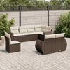 vidaXL Garden Sofa Set Brown PE Rattan Large Modular Garden Sofa Set