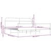 vidaXL Bed Frame Brown Oak Steel, Engineered Wood Full Bed Frame