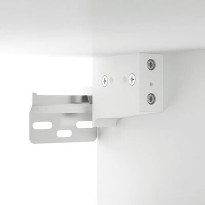 vidaXL Mirror Cabinet with LED High Gloss White 29.9"x5.9"x21.7"