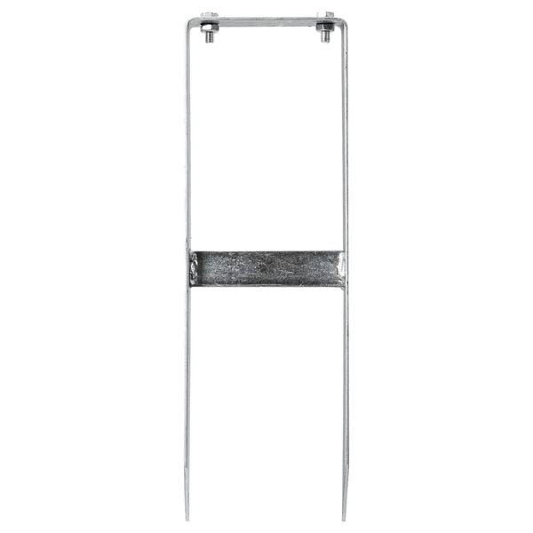 vidaXL Fence Ground Spikes 2 pcs for WPC Fence Steel 15.7 "