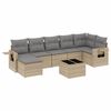 vidaXL Garden Sofa Set Beige PE rattan Medium Modular Garden Sofa Set
