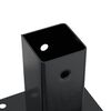vidaXL Post Bases Square 4 pcs Anthracite 2.80x2.80" Powder-coated Steel