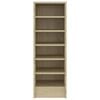 vidaXL Shoe Cabinet Sonoma oak Engineered wood 12.4 in x 13.8 in x 35.4 in
