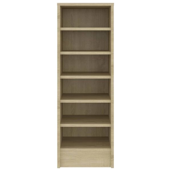 vidaXL Shoe Cabinet Sonoma oak Engineered wood 12.4 in x 13.8 in x 35.4 in