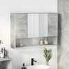 vidaXL Bathroom Mirror Cabinet with Door Concrete grey 80 x 17 x 55 cm