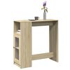 vidaXL Bar Table Sonoma oak Engineered wood Storage Bar Table