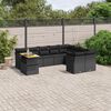 vidaXL Garden Sofa Set Black