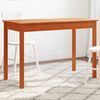 vidaXL Dining Table Wax brown Solid pine wood Medium Minimalistic