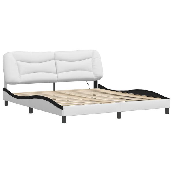 vidaXL Bed Frame White and Black