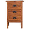 vidaXL Bedside Cabinet Natural Teak Solid teak wood Compact