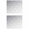 vidaXL Stair Tread Rectangular 2 pcs Silver 23.62 x 19.69 in Aluminium