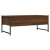 vidaXL Coffee Table Brown Oak Engineered Wood and Metal Adjustable Feet