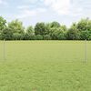 vidaXL Fence with Post Silver 1.64 x 82.02 ft Steel