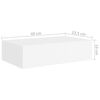 vidaXL Wall-mounted Drawer Shelves 2 pcs White 15.7x9.3x3.9" MDF