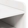 vidaXL Bedside Table White 14.96 x 14.17 x 11.61 in Solid pine wood