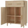 vidaXL Sideboard Sonoma Oak 27.4"x13.4"x35" Engineered Wood
