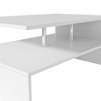 vidaXL Coffee Table Engineered Wood 35.4"x23.2"x16.5" White