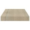 vidaXL Wall Shelf Set of 2 Oak Honeycomb MDF, Metal 15.7 x 9.1 x 1.5 in