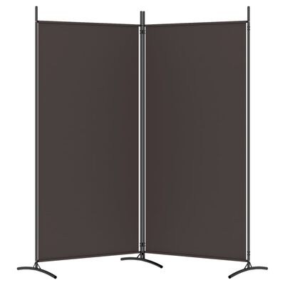 vidaXL 2-Panel Room Divider Brown 68.9"x70.9" Fabric