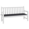 vidaXL Patio Bench Cushion Black Check Pattern 59.1x19.7x1.6" Oxford Fabric