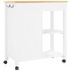 vidaXL Kitchen Trolley MONZA 33.1"x15.7"x34.8" Solid Wood Pine