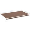 vidaXL Replacement Awning Fabric Brown Polyester with PU coating