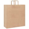 vidaXL Paper Bags 50 pcs with Handles Brown 17.7x6.7x18.9"