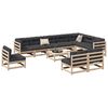vidaXL Garden Sofa Set Natural Wood Solid Pine Wood Large Modular