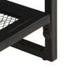 vidaXL Side Table Brown, Black Solid acacia wood, Powder-coated iron