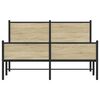 vidaXL Bed Frame Sonoma oak Steel, engineered wood Double Durable