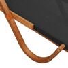 vidaXL Sun Lounger Grey Textilene, Solid Poplar Wood Medium Sun Lounger