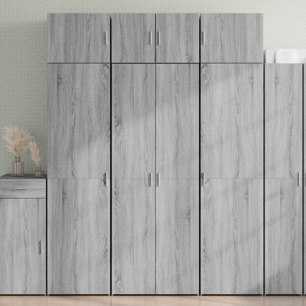 vidaXL Highboard Gray Sonoma Engineered Wood Tall Highboard
