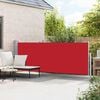 vidaXL Side Awning Red fabric, grey steel