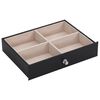 vidaXL Jewellery Box 6-Layer with Mirror Lockable Black