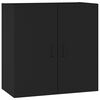 vidaXL Floating Cabinet Black Engineered wood Medium