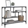 vidaXL Console Table Grey Sonoma Engineered wood and metal Narrow
