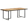vidaXL Dining Table Natural wood and black