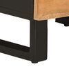 vidaXL Highboard Natural and Black Solid Acacia Wood Tall Highboard