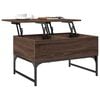vidaXL Coffee Table Brown Oak Engineered wood and metal Small