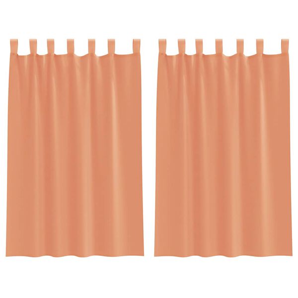 vidaXL Voile Curtains with Loops 2 pcs Terracotta 55.1x68.9"