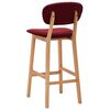 vidaXL Bar Chair Set of 2 Wine Red 100% Polyester fabric, solid beech wood