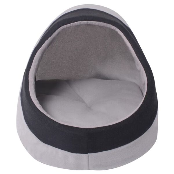 vidaXL Cat Bed Grey and Black Polyester fleece L Cat Bed Cubic