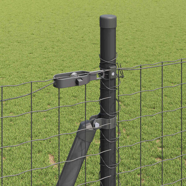 vidaXL Fence Posts Manual 13 pcs Gray Ø32mm 160 cm Galvanized steel
