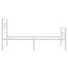 vidaXL Metal Bed Frame White Powder-coated steel Single Metal Bed Frame